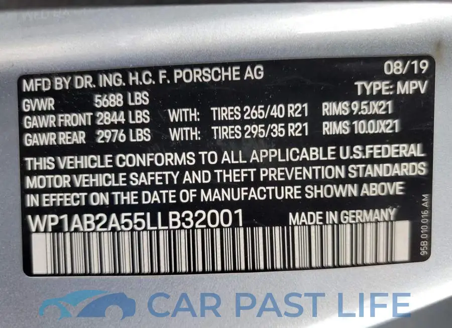 WP1AB2A55LLB32001# 14