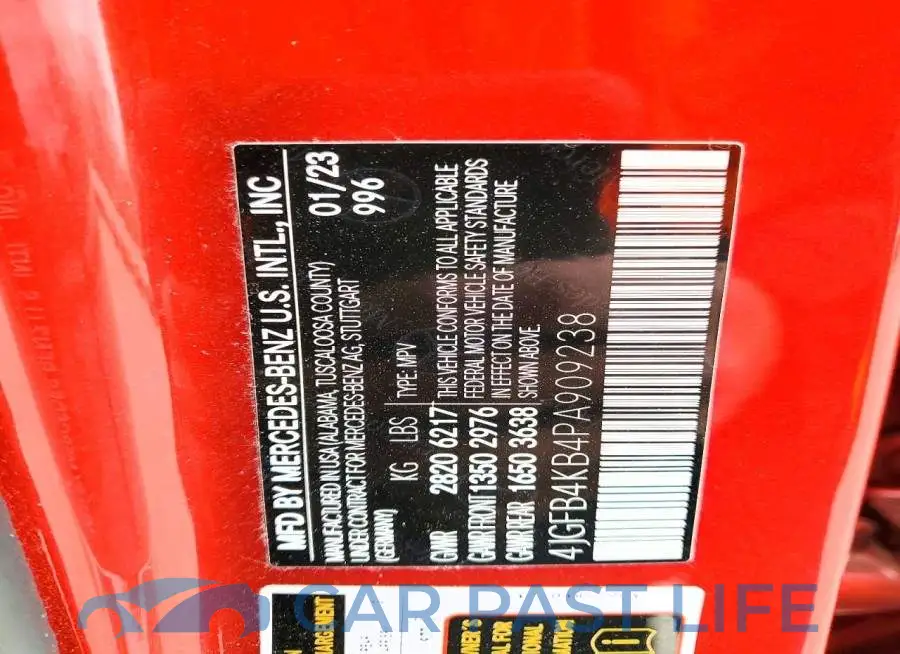 4JGFB4KB4PA909238# 13