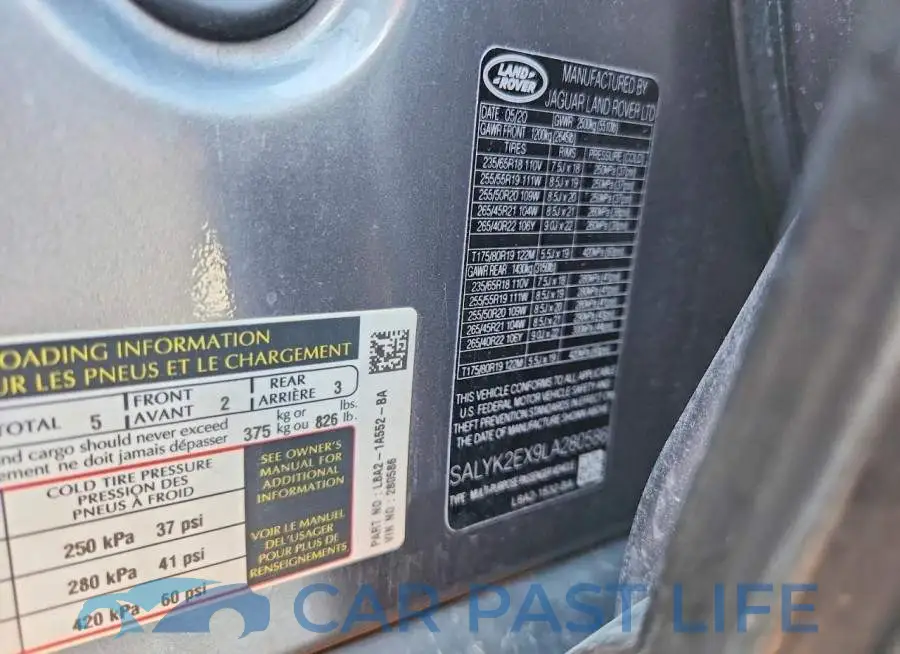 SALYK2EX9LA280586# 12