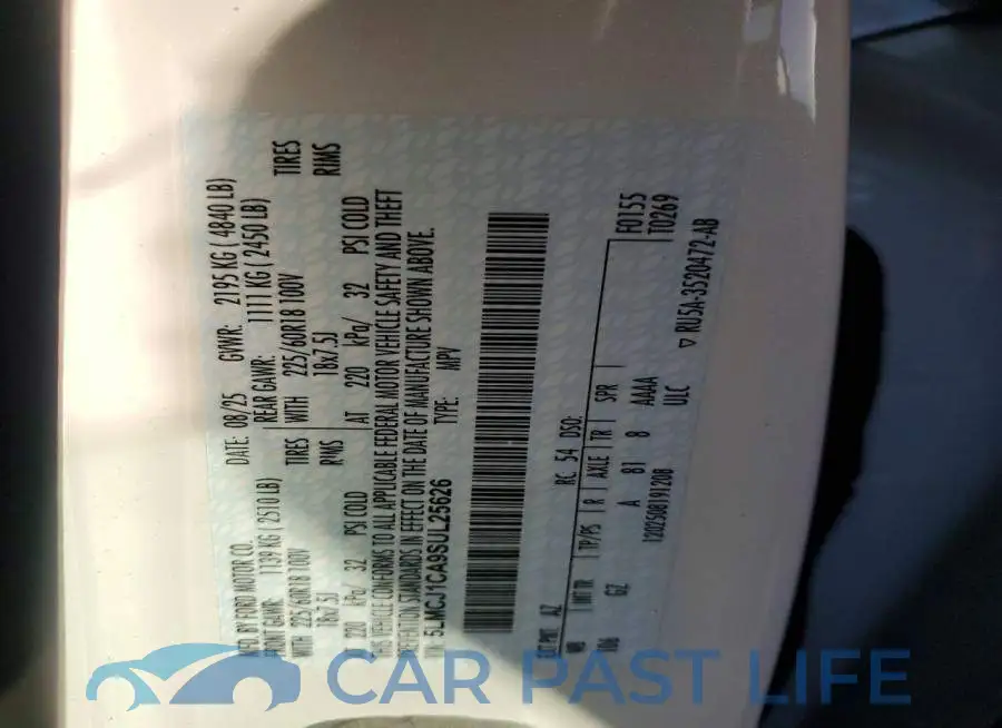5LMCJ1CA9SUL25626# 13