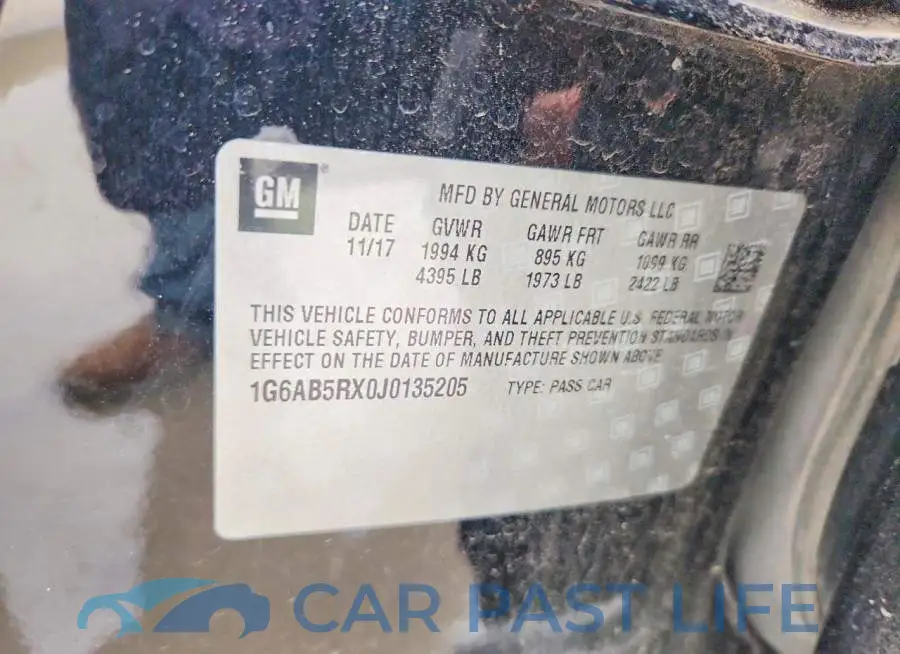 1G6AB5RX0J0135205# 12