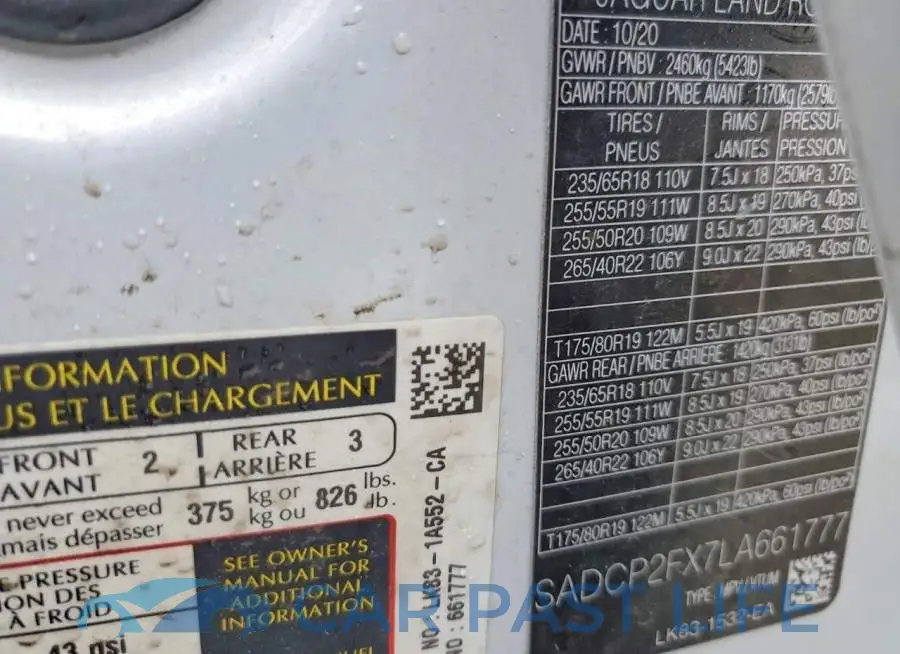 SADCP2FX7LA661777# 14