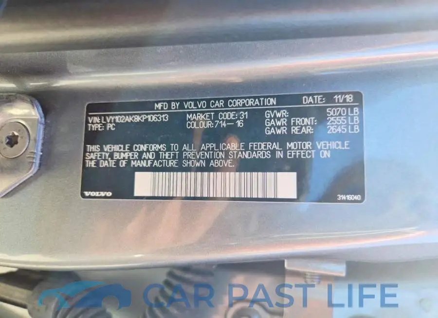 LVY102AK8KP106313# 12