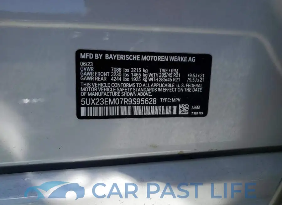 5UX23EM07R9S95628# 13