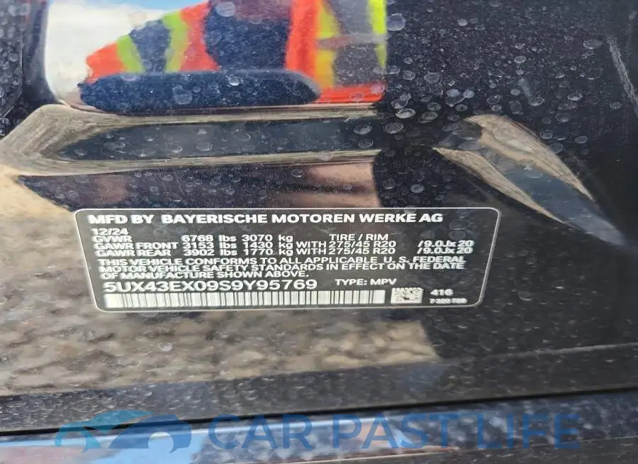 5UX43EX09S9Y95769# 14