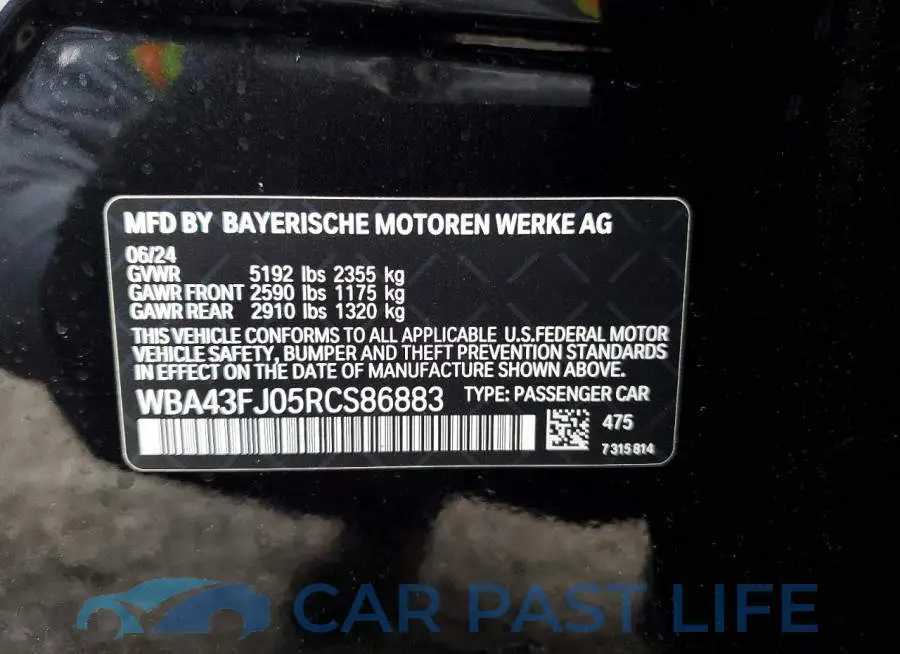 WBA43FJ05RCS86883# 13