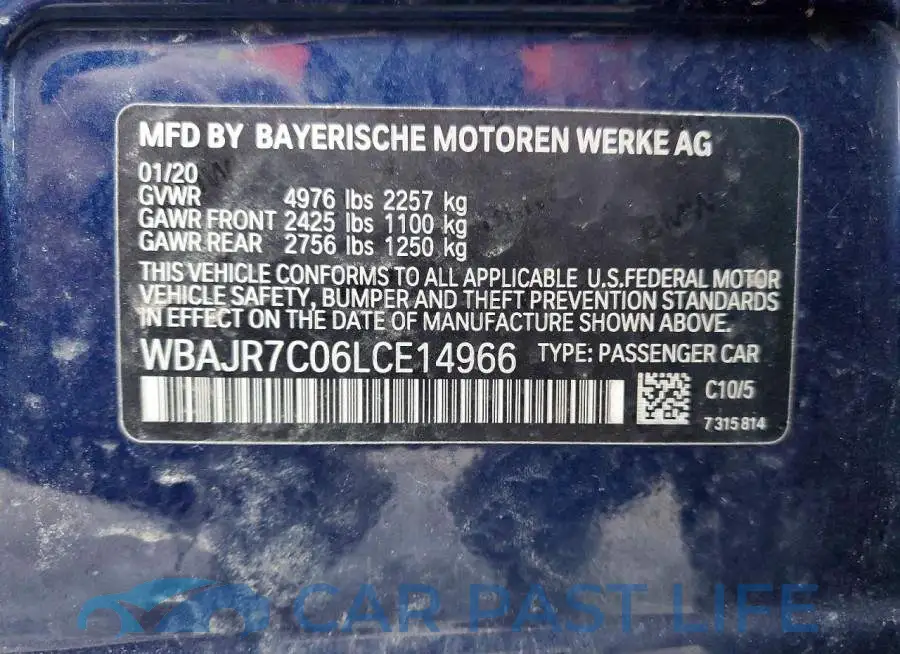 WBAJR7C06LCE14966# 12