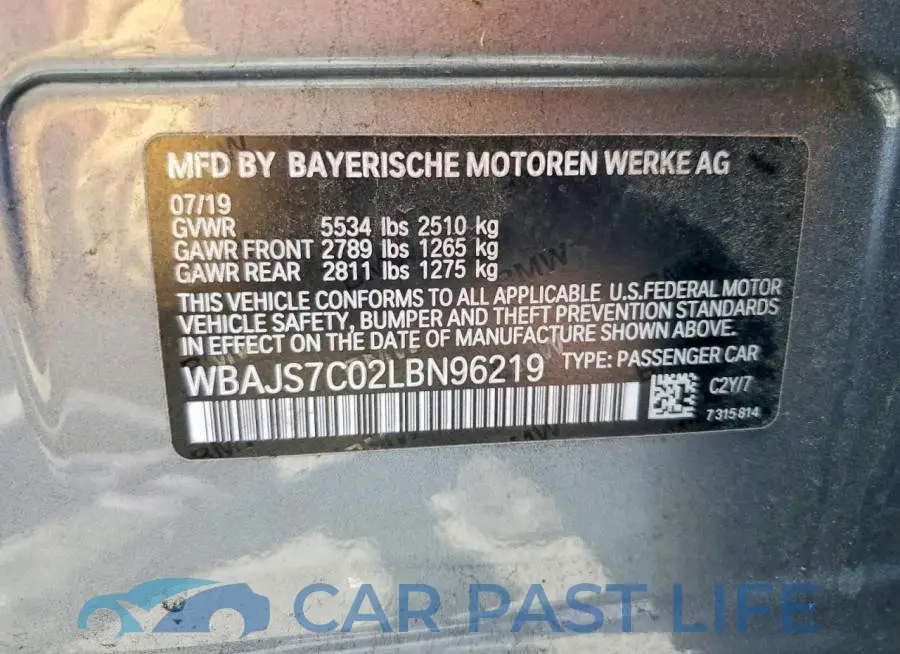 WBAJS7C02LBN96219# 12