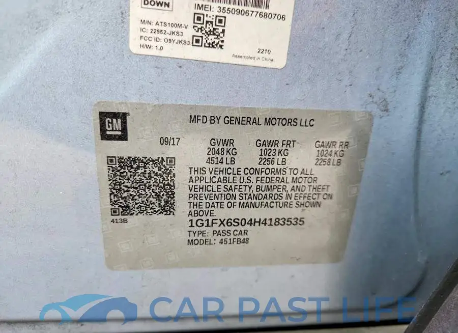 1G1FX6S04H4183535# 12