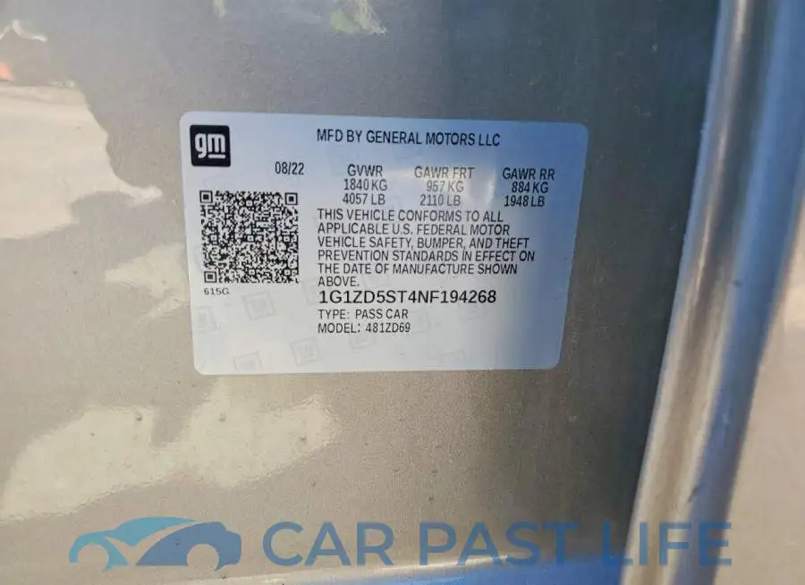 1G1ZD5ST4NF194268# 12