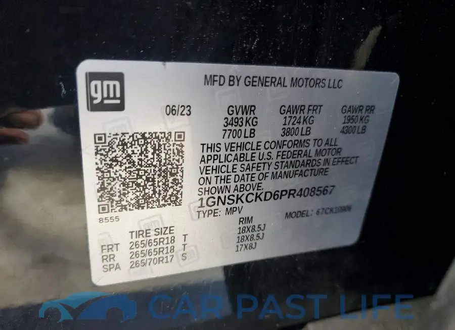 1GNSKCKD6PR408567# 13