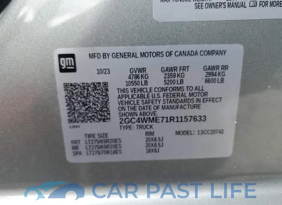 2GC4WME71R1157633# 14