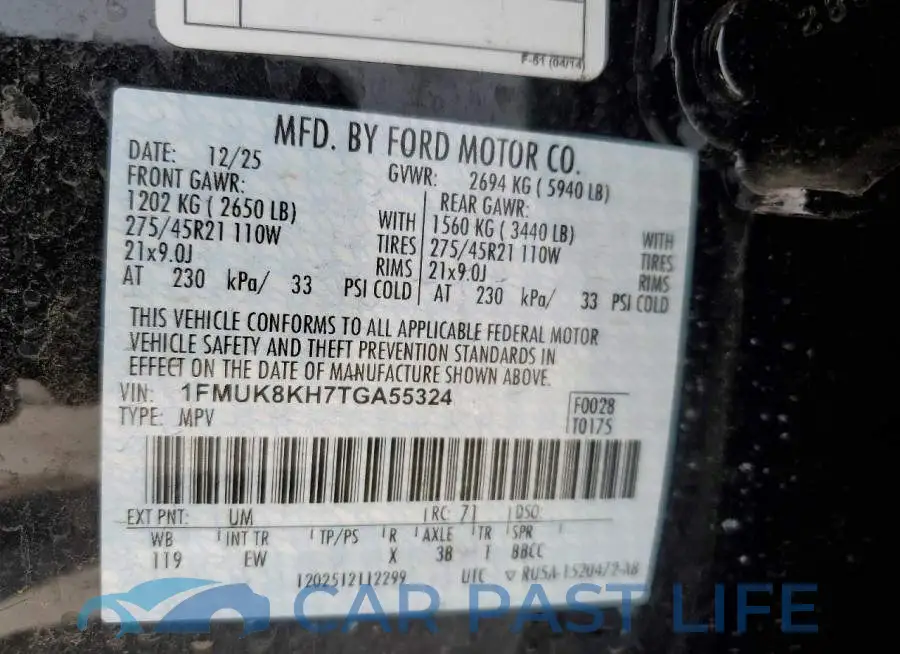 1FMUK8KH7TGA55324# 13