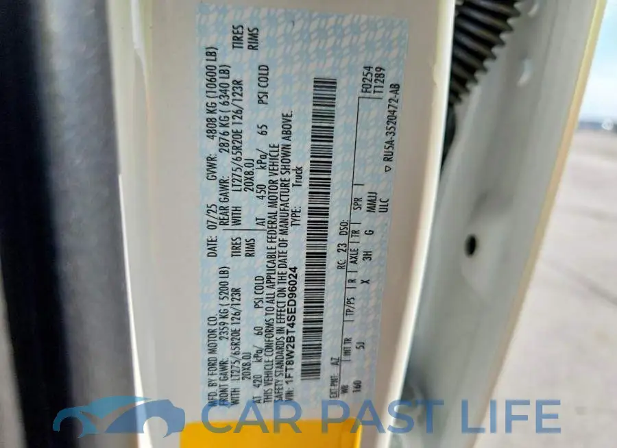 1FT8W2BT4SED96024# 12