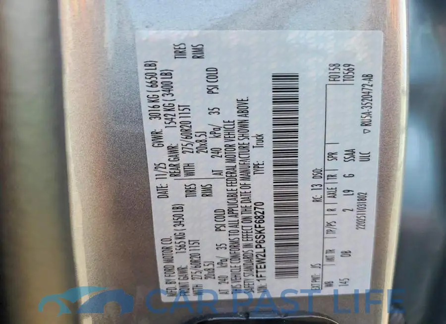 1FTEW2LP6SKF68270# 13
