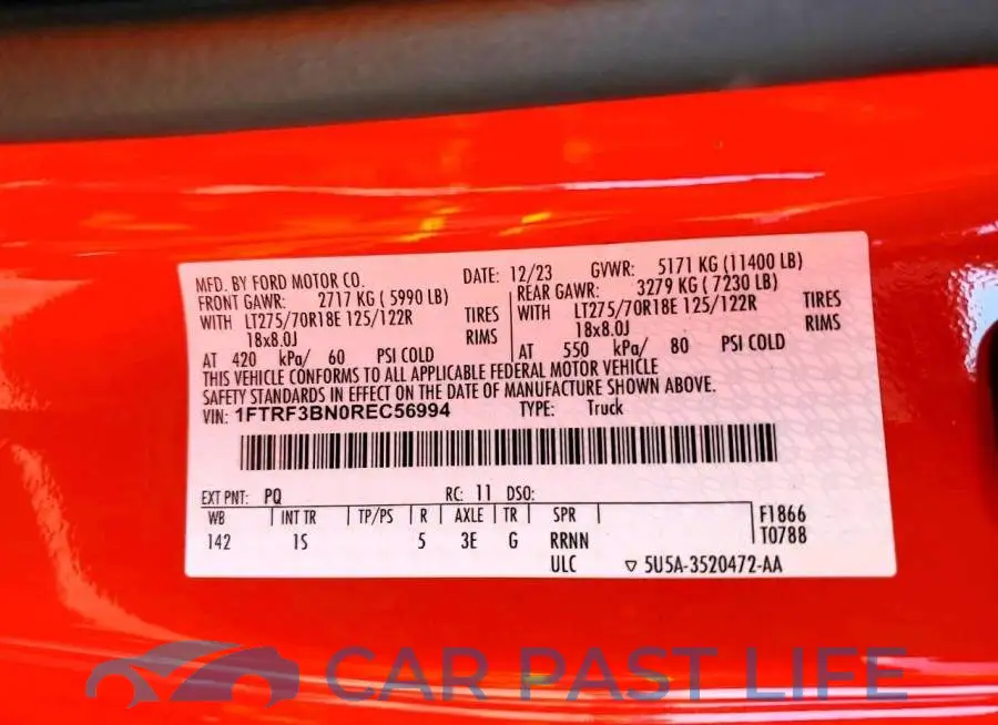 1FTRF3BN0REC56994# 12