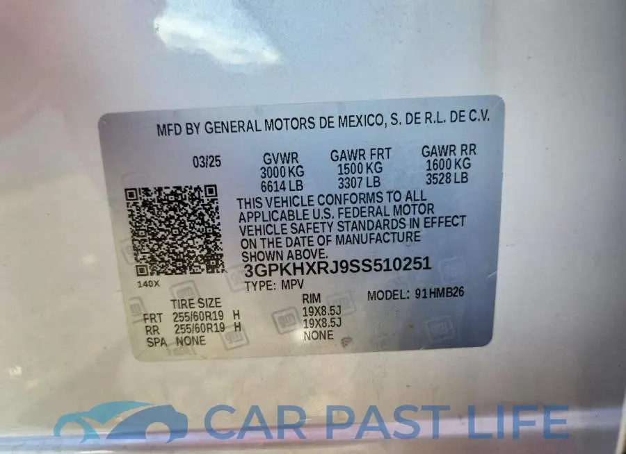 3GPKHXRJ9SS510251# 14