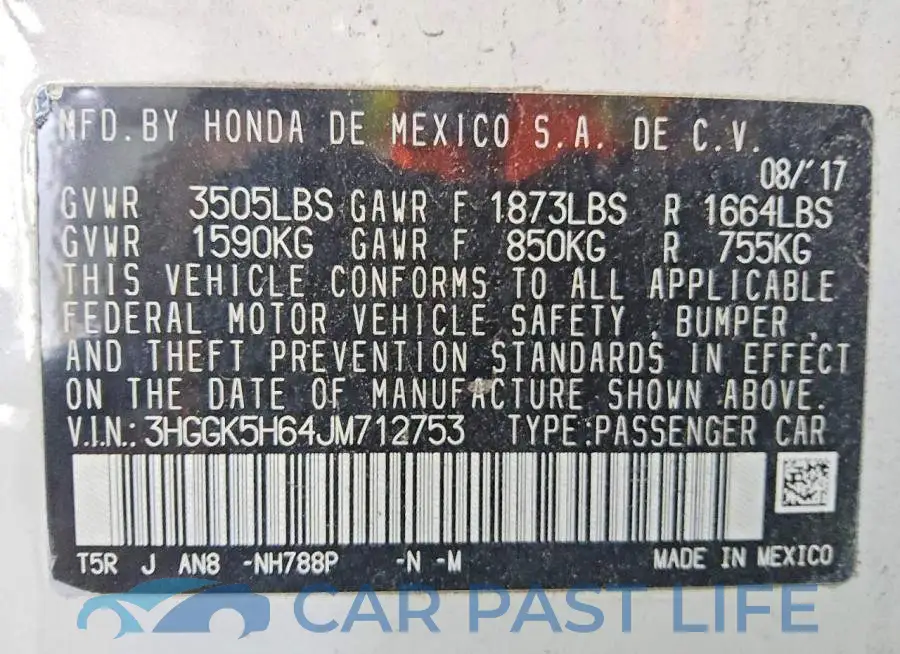 3HGGK5H64JM712753# 13