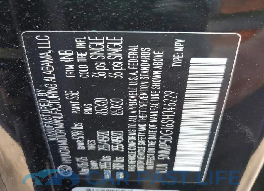 5NMP5DG16SH046229# 13