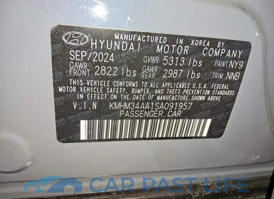 KMHM34AA1SA091957# 12
