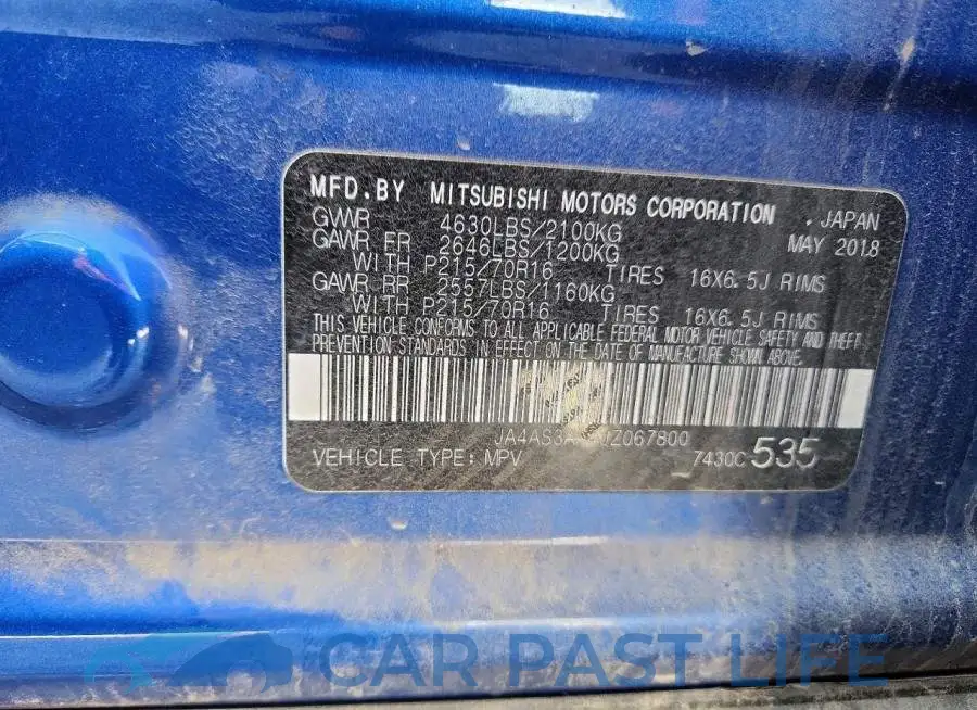 JA4AS3AA4JZ067800# 13