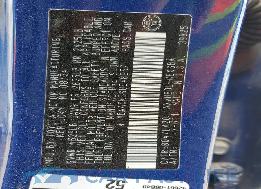 4T1DAACK5SU048957# 12