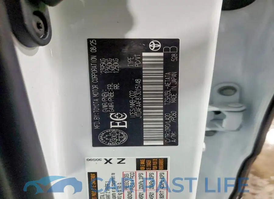 JTDAFAAF8T3015148# 12