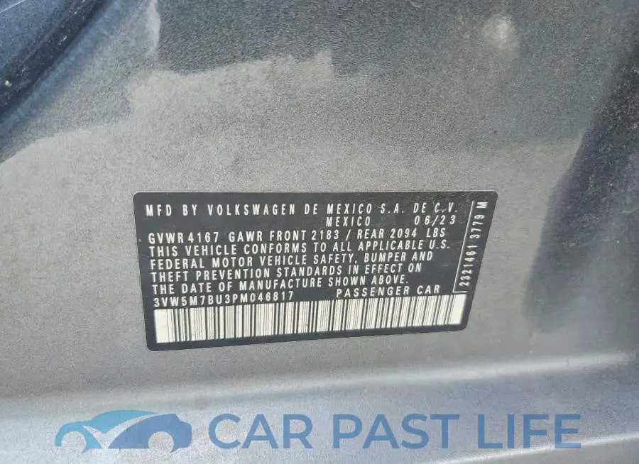 3VW5M7BU3PM046817# 12