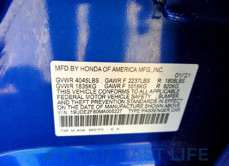 19UDE2F80MA005227# 13