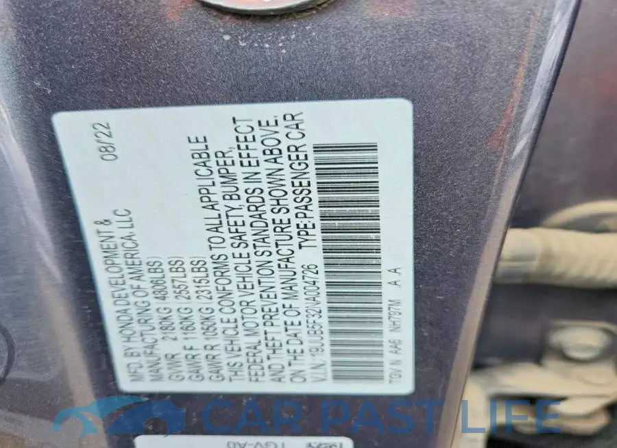 19UUB5F32NA004726# 12