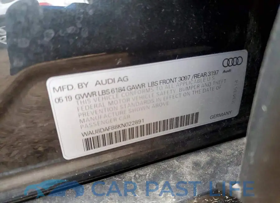 WAU8DAF88KN022891# 13