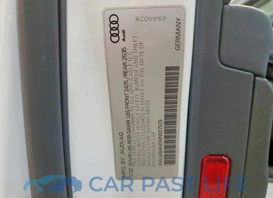 WAUABAF45MN007529# 13