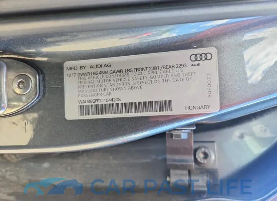 WAUB8GFF2J1044208# 12