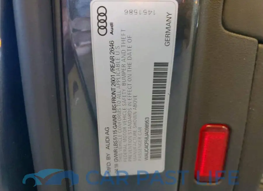 WAUC4CF58JA098953# 12