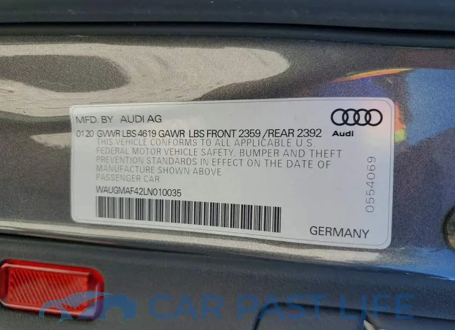 WAUGMAF42LN010035# 12