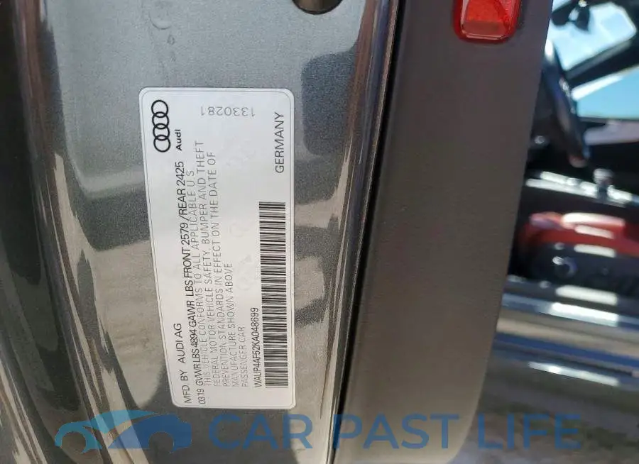 WAUP4AF52KA048699# 12