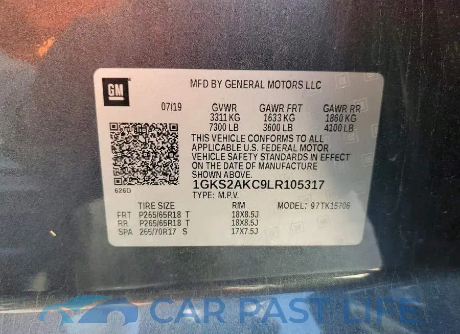 1GKS2AKC9LR105317# 14