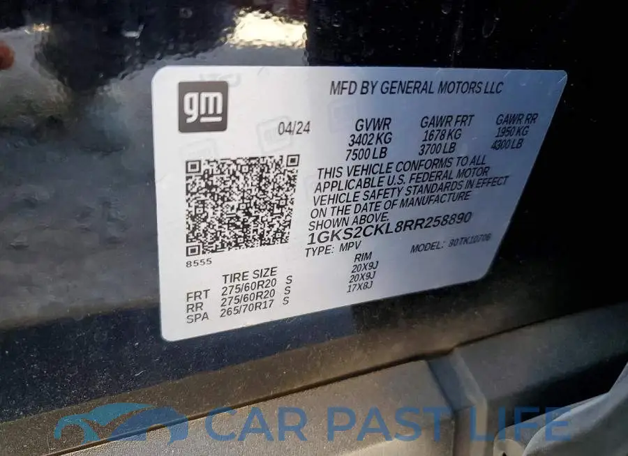 1GKS2CKL8RR258890# 13