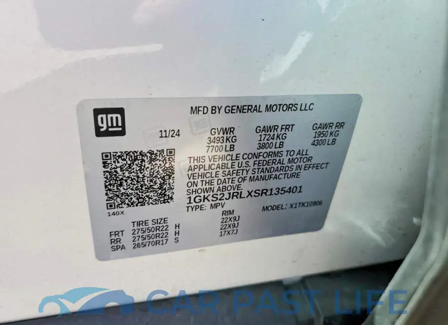 1GKS2JRLXSR135401# 13
