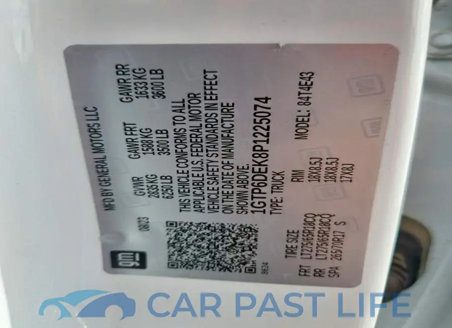 1GTP6DEK8P1225074# 12