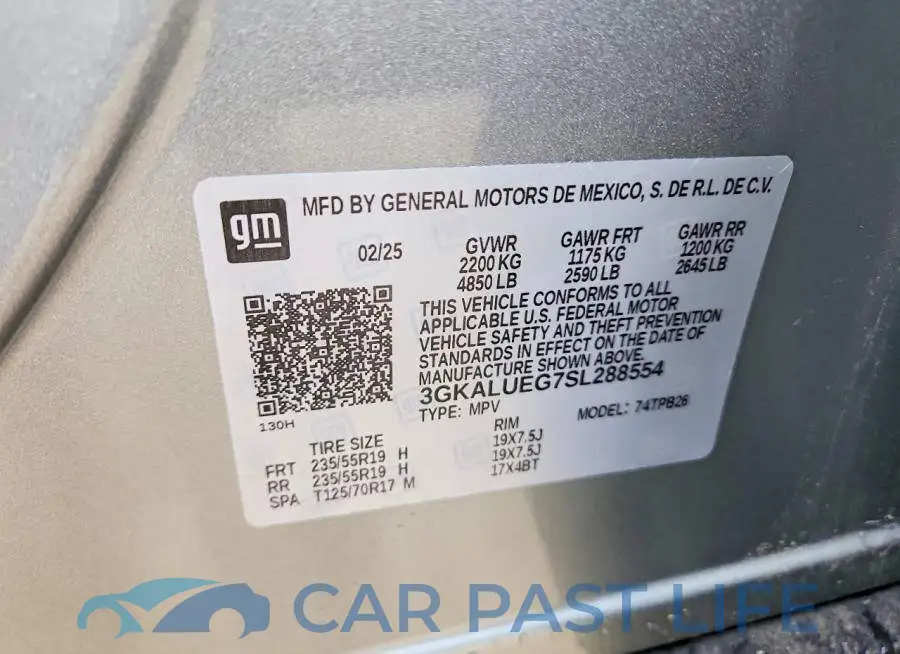 3GKALUEG7SL288554# 14