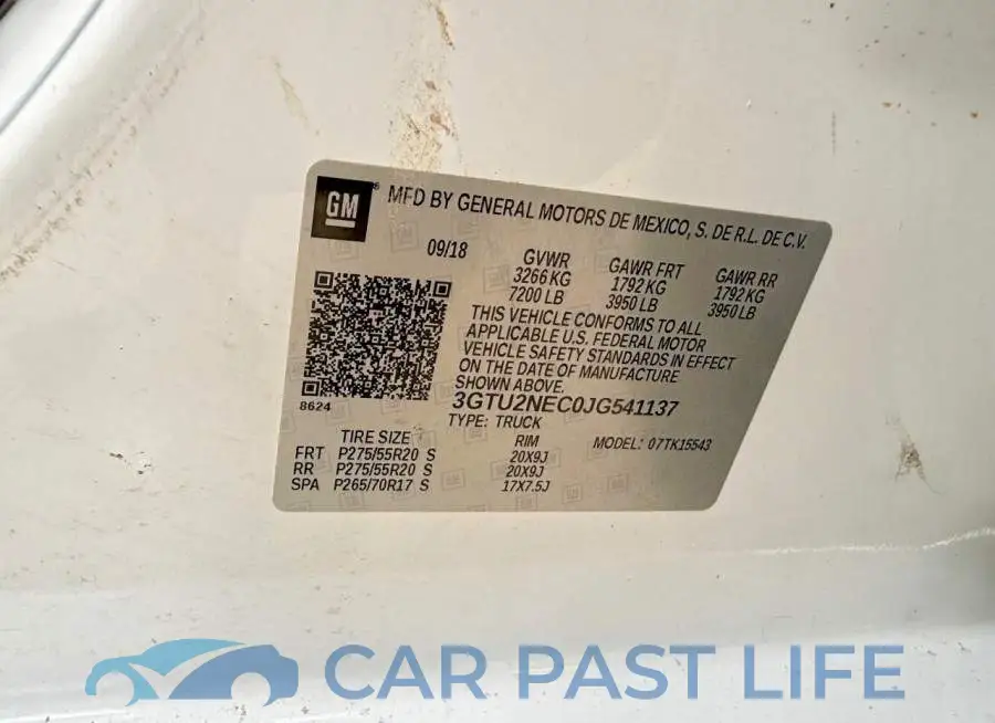 3GTU2NEC0JG541137# 10