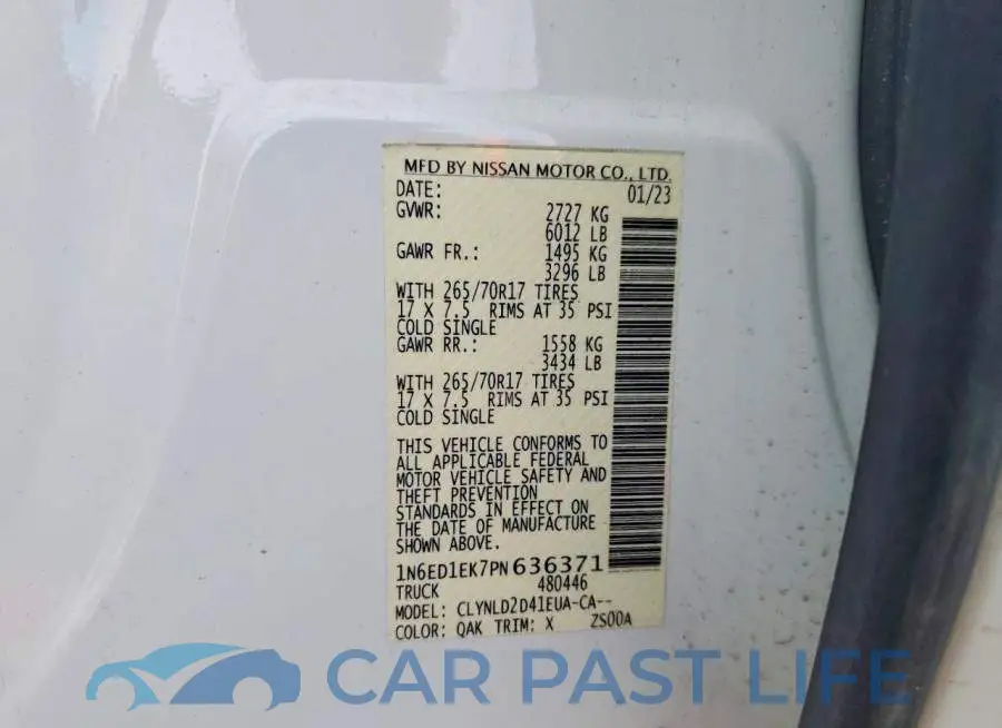 1N6ED1EK7PN636371# 12