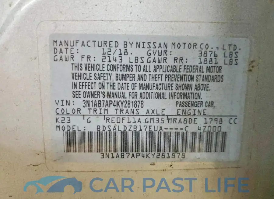 3N1AB7AP4KY281878# 12