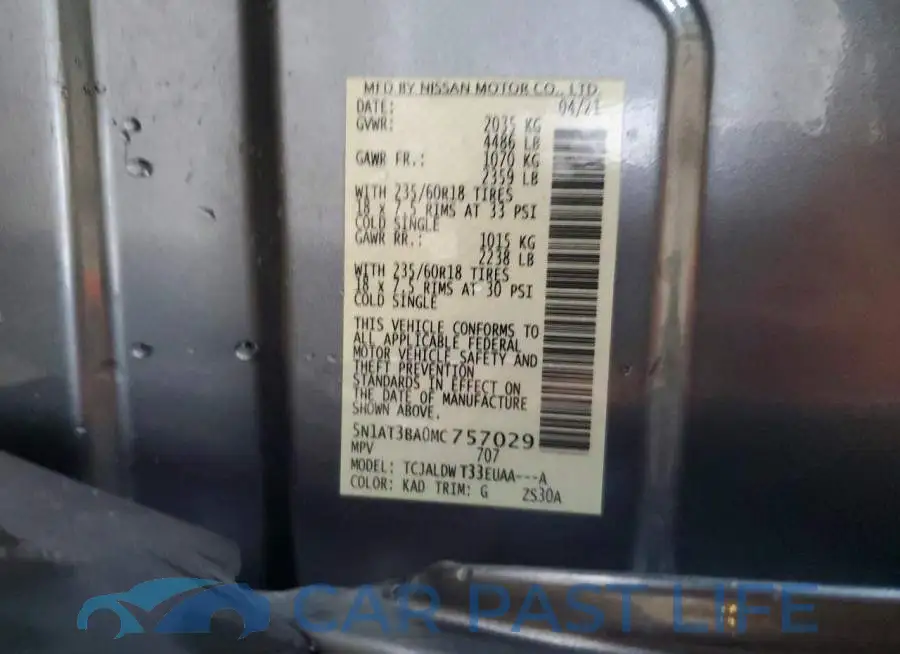 5N1AT3BA0MC757029# 14