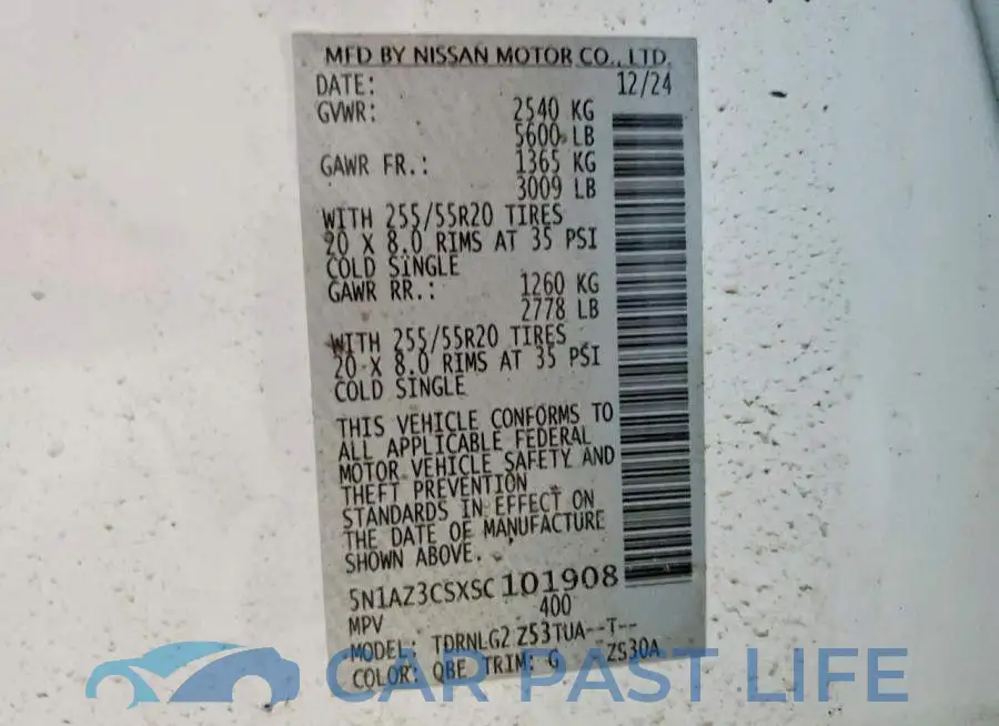 5N1AZ3CSXSC101908# 13