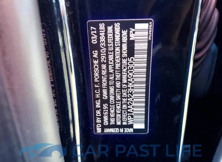 WP1AA2A23HKA90305# 13