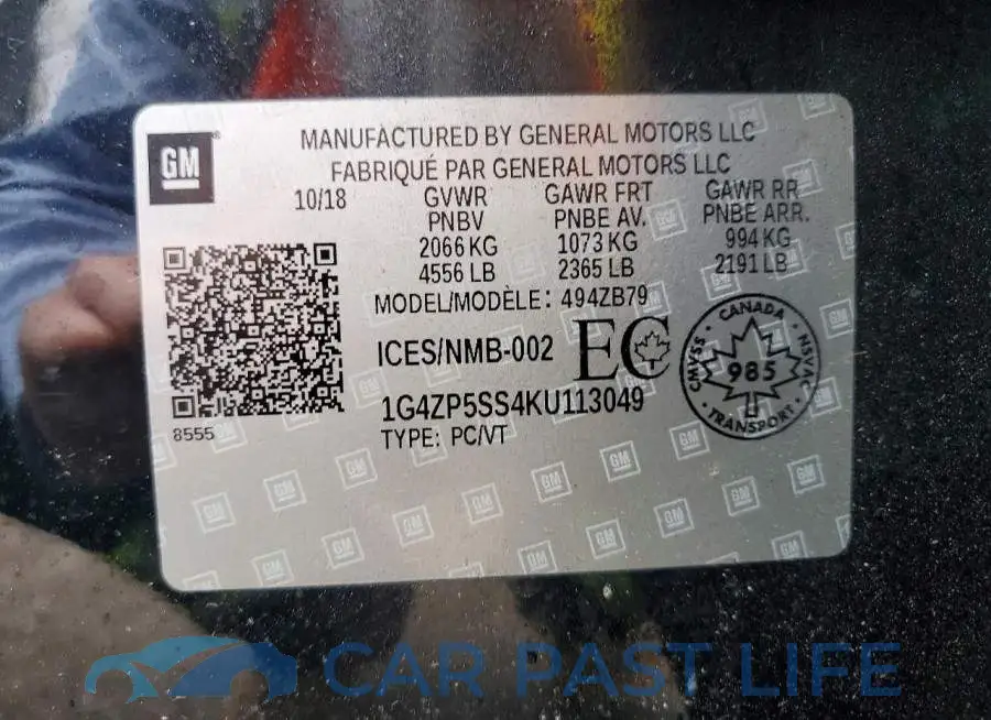 1G4ZP5SS4KU113049# 13