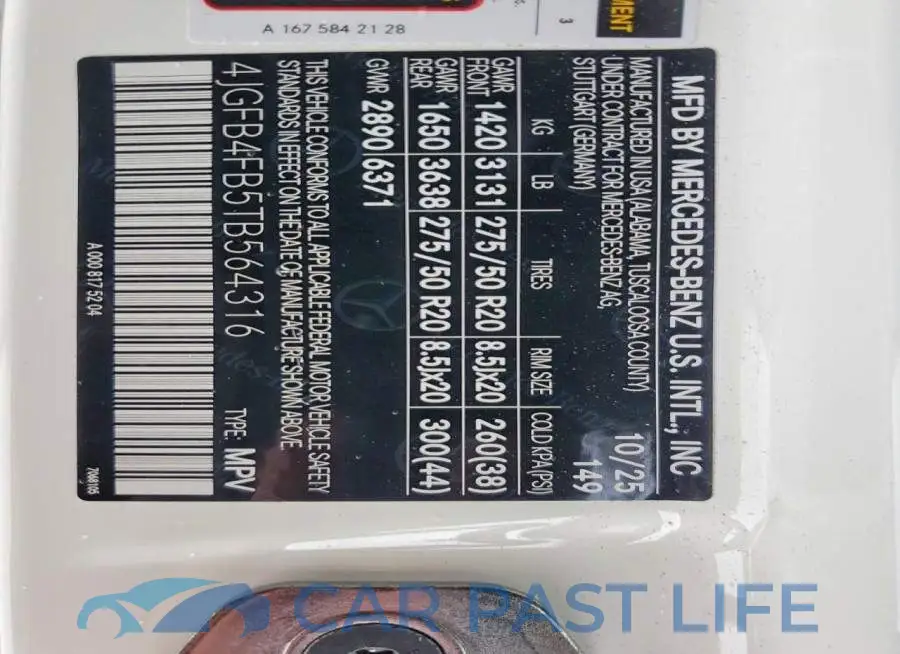 4JGFB4FB5TB564316# 13