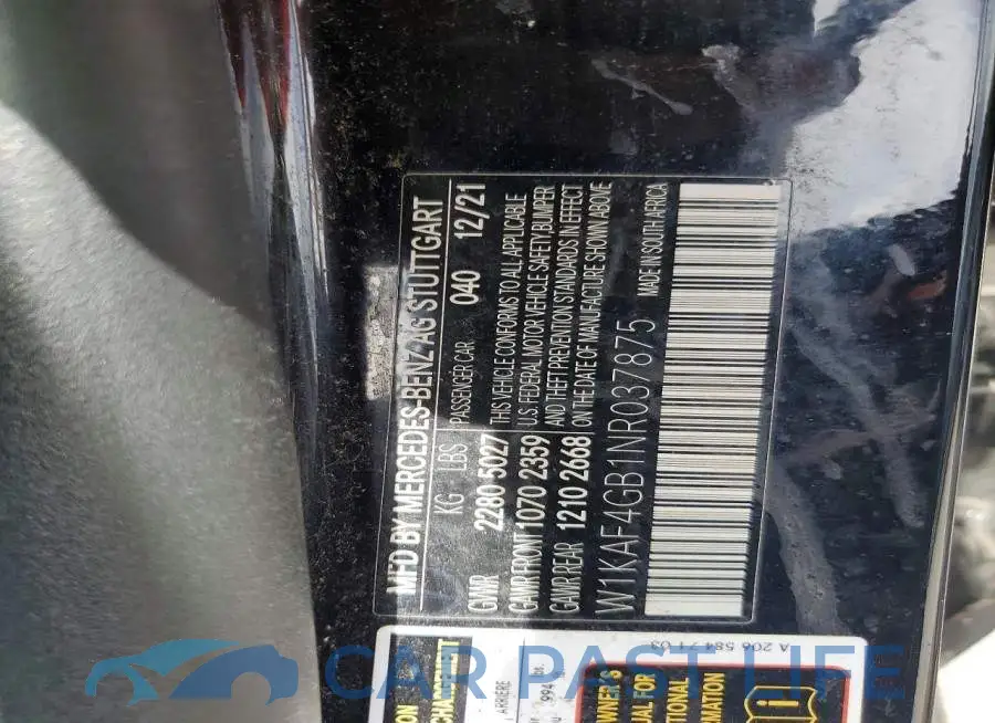 W1KAF4GB1NR037875# 12